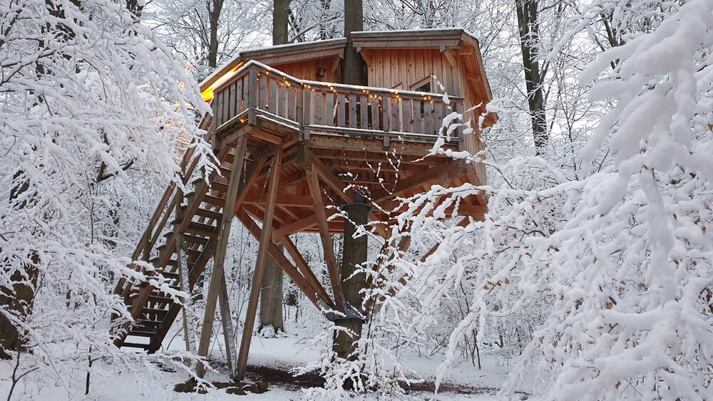 Baumhaus für zwei Personen Eine Übernachtung im 2er Baumhaus, Winter, am Wochenende